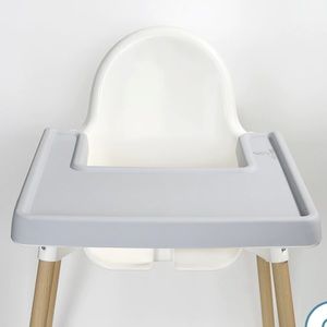 Set of 2 Gray Silicone IKEA high chair covers